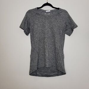 Lift Women Cycling Jersey Large Short Sleeve Pockets Pull Over Grey